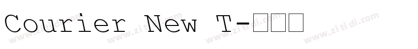 Courier New T字体转换